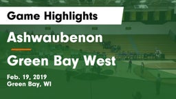 Ashwaubenon  vs Green Bay West Game Highlights - Feb. 19, 2019