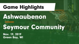 Ashwaubenon  vs Seymour Community  Game Highlights - Nov. 19, 2019