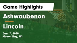 Ashwaubenon  vs Lincoln  Game Highlights - Jan. 7, 2020