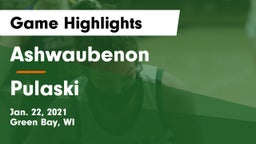 Ashwaubenon  vs Pulaski  Game Highlights - Jan. 22, 2021