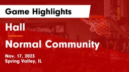 Hall  vs Normal Community  Game Highlights - Nov. 17, 2023