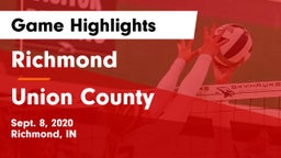 Richmond  vs Union County  Game Highlights - Sept. 8, 2020