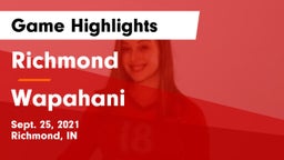 Richmond  vs Wapahani  Game Highlights - Sept. 25, 2021