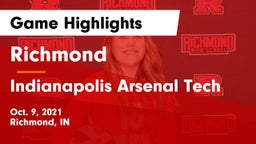 Richmond  vs Indianapolis Arsenal Tech Game Highlights - Oct. 9, 2021