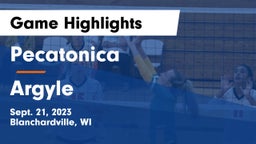 Pecatonica  vs Argyle Game Highlights - Sept. 21, 2023