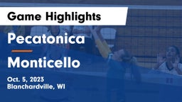 Pecatonica  vs Monticello  Game Highlights - Oct. 5, 2023