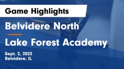 Belvidere North  vs Lake Forest Academy  Game Highlights - Sept. 2, 2023