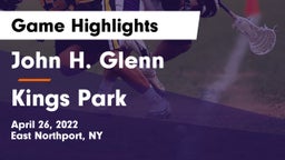 John H. Glenn  vs Kings Park   Game Highlights - April 26, 2022