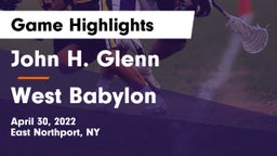 John H. Glenn  vs West Babylon Game Highlights - April 30, 2022