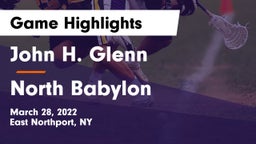 John H. Glenn  vs North Babylon  Game Highlights - March 28, 2022