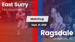 Matchup: East Surry High vs. Ragsdale  2018