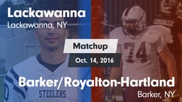 Matchup: Lackawanna High vs. Barker/Royalton-Hartland  2016