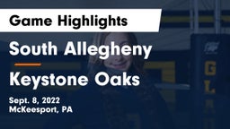 South Allegheny  vs Keystone Oaks  Game Highlights - Sept. 8, 2022