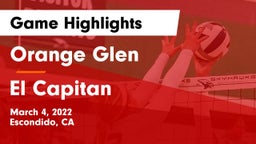 Orange Glen  vs El Capitan Game Highlights - March 4, 2022