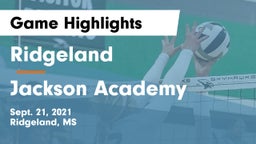 Ridgeland  vs Jackson Academy  Game Highlights - Sept. 21, 2021