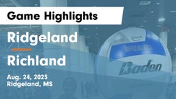Ridgeland  vs Richland  Game Highlights - Aug. 24, 2023