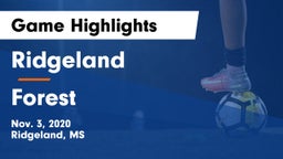 Ridgeland  vs Forest  Game Highlights - Nov. 3, 2020