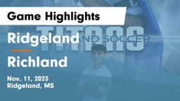 Ridgeland  vs Richland  Game Highlights - Nov. 11, 2023