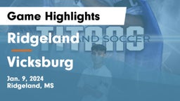Ridgeland  vs Vicksburg  Game Highlights - Jan. 9, 2024