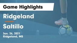 Ridgeland  vs Saltillo Game Highlights - Jan. 26, 2021