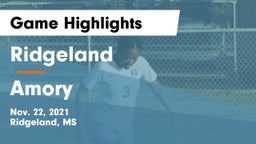 Ridgeland  vs Amory Game Highlights - Nov. 22, 2021