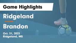 Ridgeland  vs Brandon  Game Highlights - Oct. 31, 2023