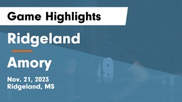 Ridgeland  vs Amory  Game Highlights - Nov. 21, 2023