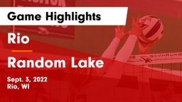 Rio  vs Random Lake  Game Highlights - Sept. 3, 2022
