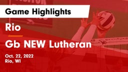 Rio  vs Gb NEW Lutheran Game Highlights - Oct. 22, 2022