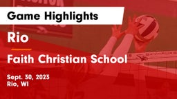 Rio  vs Faith Christian School Game Highlights - Sept. 30, 2023