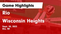 Rio  vs Wisconsin Heights  Game Highlights - Sept. 30, 2023