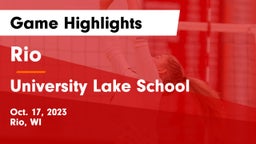 Rio  vs University Lake School Game Highlights - Oct. 17, 2023