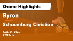 Byron  vs Schaumburg Christian  Game Highlights - Aug. 31, 2023