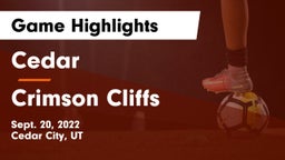 Cedar  vs Crimson Cliffs  Game Highlights - Sept. 20, 2022