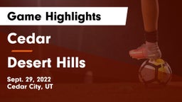 Cedar  vs Desert Hills  Game Highlights - Sept. 29, 2022