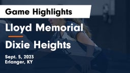 Lloyd Memorial  vs Dixie Heights  Game Highlights - Sept. 5, 2023