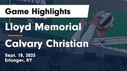 Lloyd Memorial  vs Calvary Christian  Game Highlights - Sept. 18, 2023