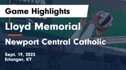 Lloyd Memorial  vs Newport Central Catholic  Game Highlights - Sept. 19, 2023