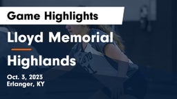 Lloyd Memorial  vs Highlands  Game Highlights - Oct. 3, 2023