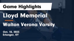 Lloyd Memorial  vs Walton Verona Varsity Game Highlights - Oct. 10, 2023