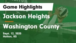 Jackson Heights  vs Washington County  Game Highlights - Sept. 12, 2020