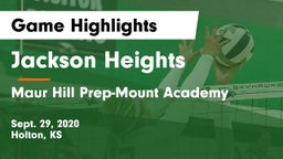 Jackson Heights  vs Maur Hill Prep-Mount Academy  Game Highlights - Sept. 29, 2020