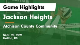 Jackson Heights  vs Atchison County Community  Game Highlights - Sept. 28, 2021