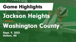 Jackson Heights  vs Washington County  Game Highlights - Sept. 9, 2023