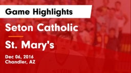 Seton Catholic  vs St. Mary's  Game Highlights - Dec 06, 2016