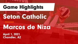 Seton Catholic  vs Marcos de Niza Game Highlights - April 1, 2021