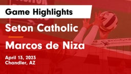 Seton Catholic  vs Marcos de Niza Game Highlights - April 13, 2023