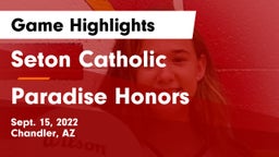 Seton Catholic  vs Paradise Honors  Game Highlights - Sept. 15, 2022