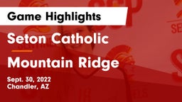 Seton Catholic  vs Mountain Ridge Game Highlights - Sept. 30, 2022