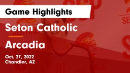 Seton Catholic  vs Arcadia Game Highlights - Oct. 27, 2022